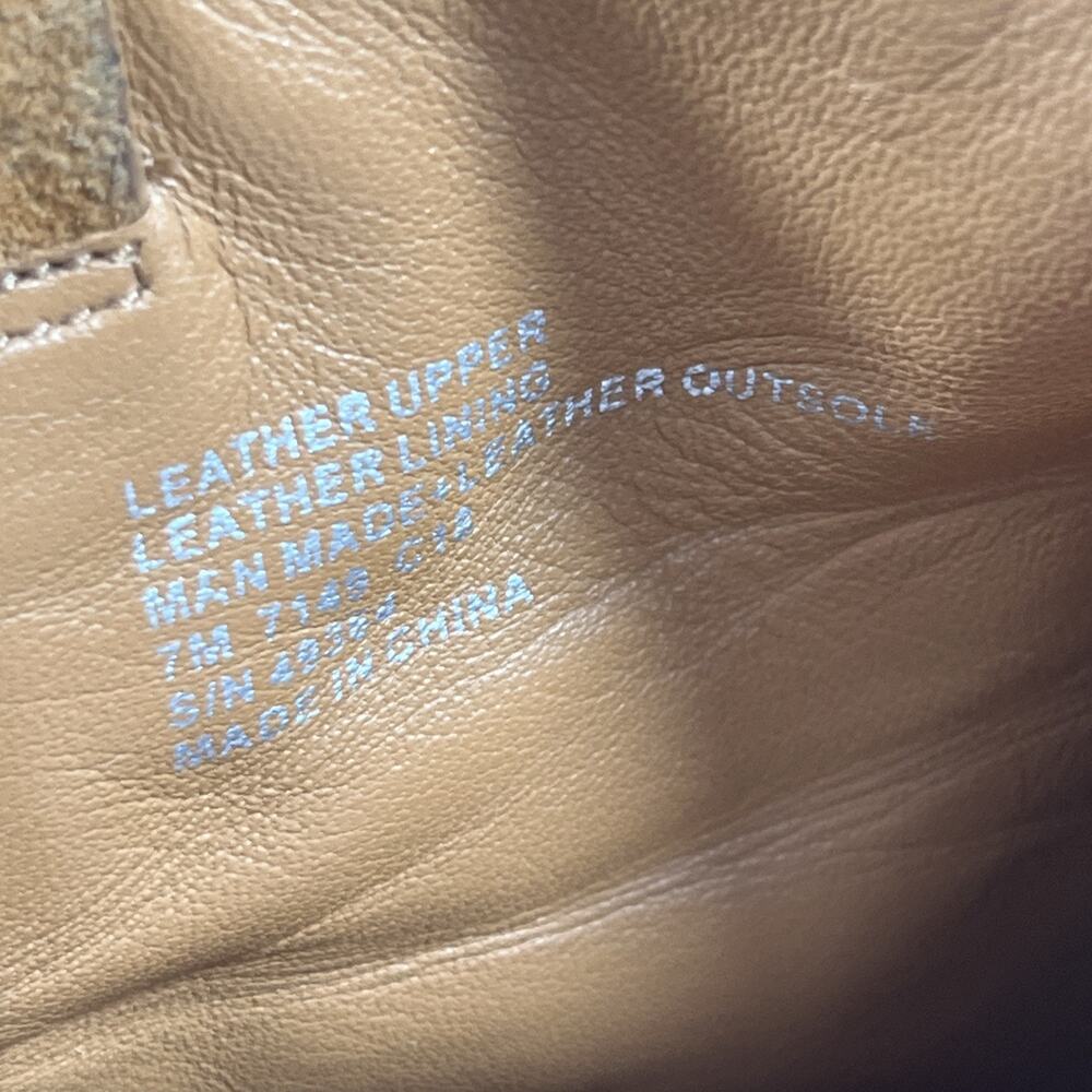 Tory Burch Marsden Bootie Tan Suede Size 7M With Gold Logo On Both - Picture 11 of 11